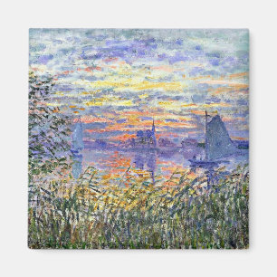Imán Monet - Atardecer en el Sena, pintura artística f