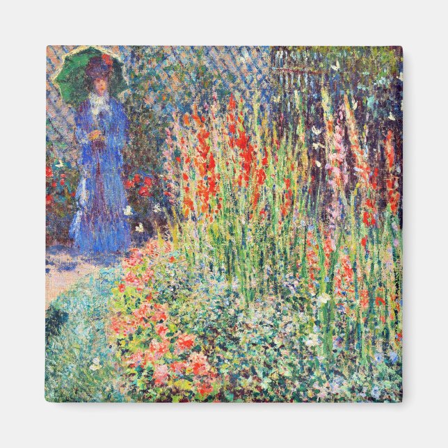Imán Monet - Cama de flores redondeadas (Frente)