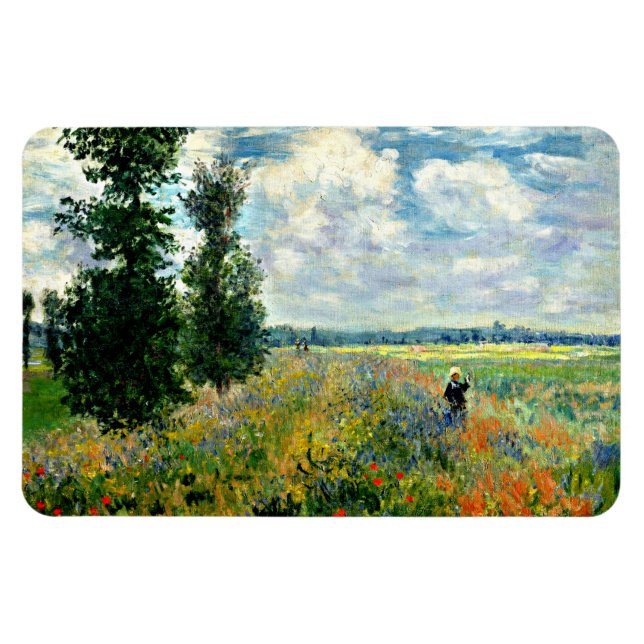 Imán Monet - Campo de amapola, Argentina, arte impresio (Horizontal)