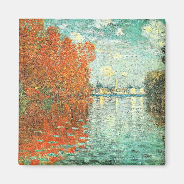 Imán Monet - Efecto otoñal en Argenteuil (Frente)