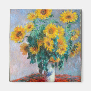 Imán Monet France Bouquet Sunflowers Impresionista Peop