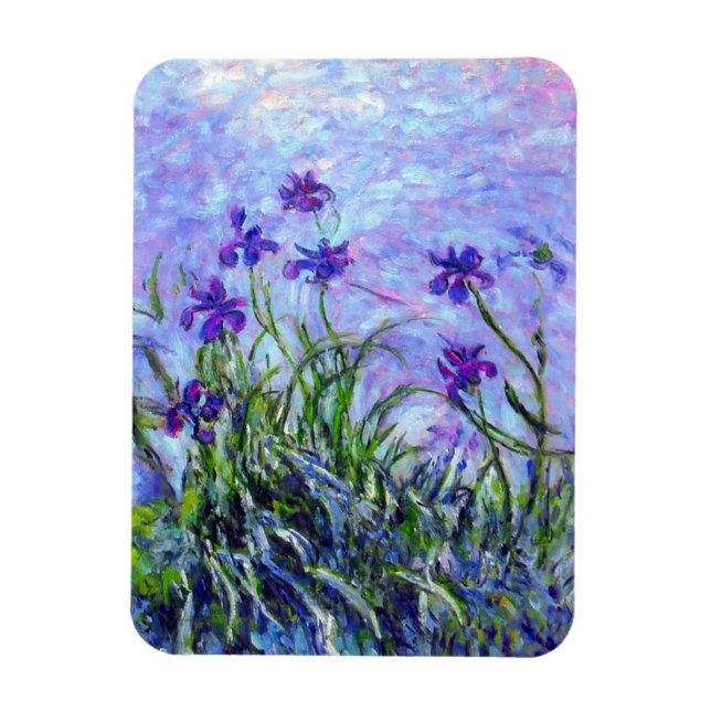 Imán Monet Lilac Irises (Vertical)