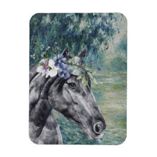 Imán Monet Morning Sena y Caballo Negro