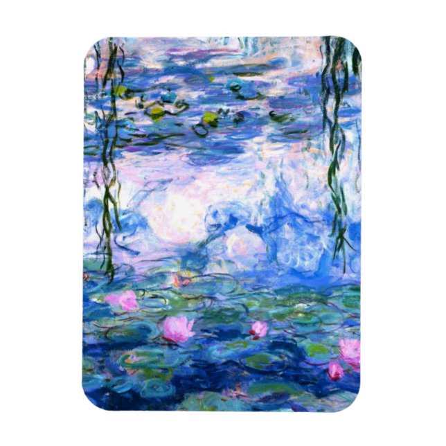 Imán Monet Pink Water Lilies  (Vertical)