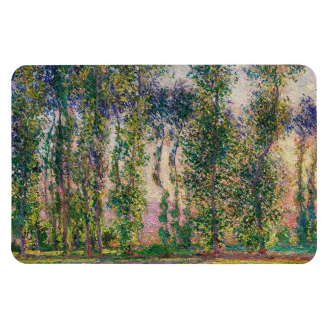 Imán Monet Poplars en Giverny Magnet (Horizontal)