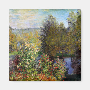 Imán Monet - Un rincón del jardín en Montgeron