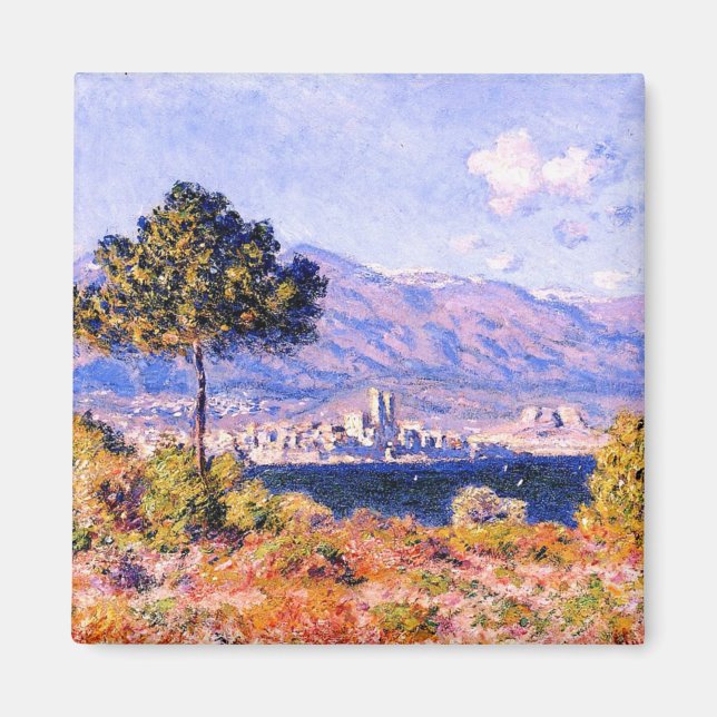 Imán Monet - Vista de Antibes desde la meseta Notre Dam (Frente)