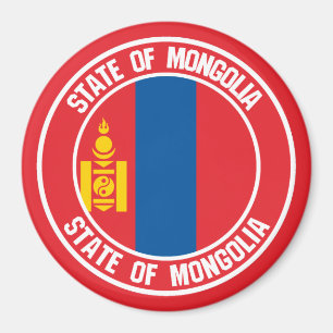 Imán Mongolia redonda Emblema
