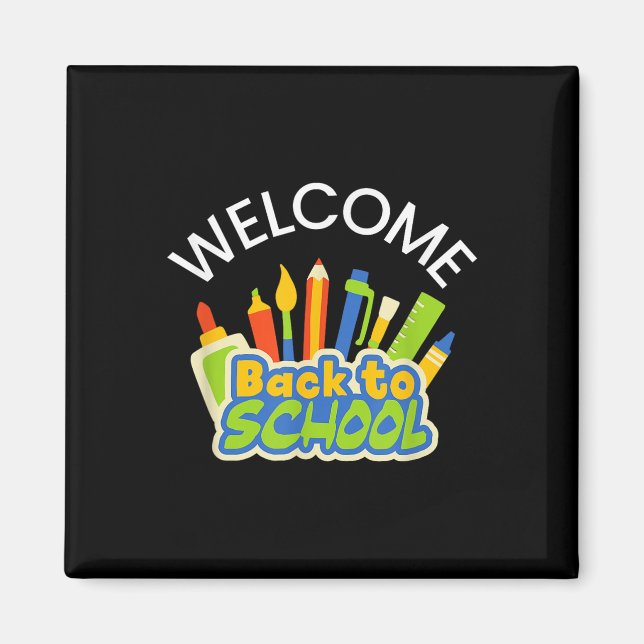 Imán Monísimo Bienvenido de nuevo a la escuela para mae (Frente)