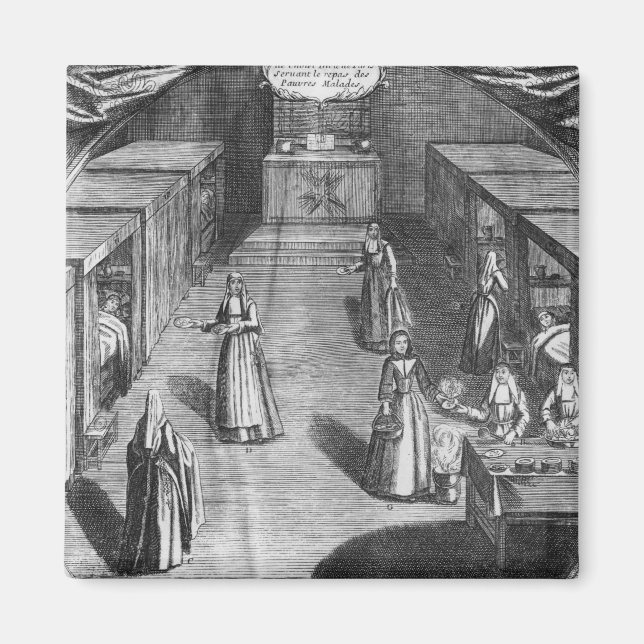 Imán Monjas sirviendo comida a los pacientes en el (Frente)