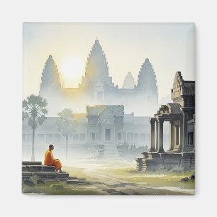 Imán Monje en Angkor Wat Cambodia Sunrise