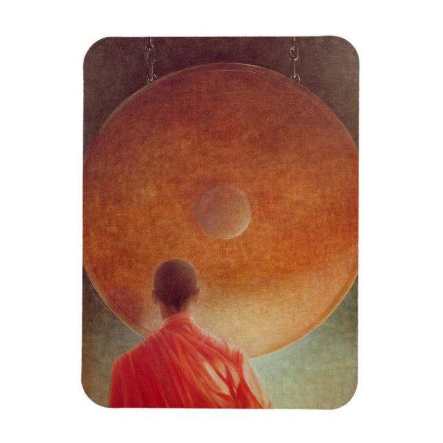 Imán Monje joven con Gong (Vertical)