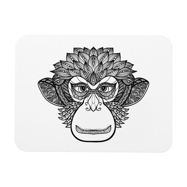 Imán Monkey Doodle Face (Horizontal)