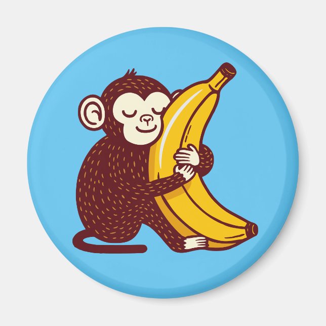 Imán Monkey Love Banana (Frente)