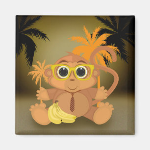 Imán Monkey Nerd