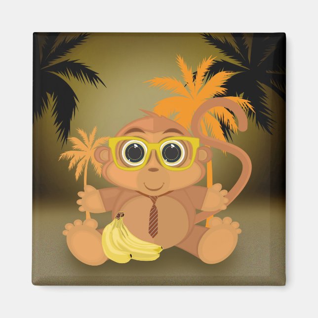 Imán Monkey Nerd (Frente)