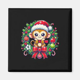 Imán Monkey Santa Hat Navidades navidades