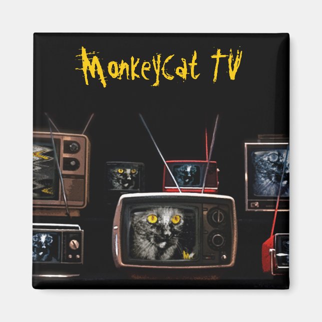 Imán MonkeyCat TV Magnet (Frente)