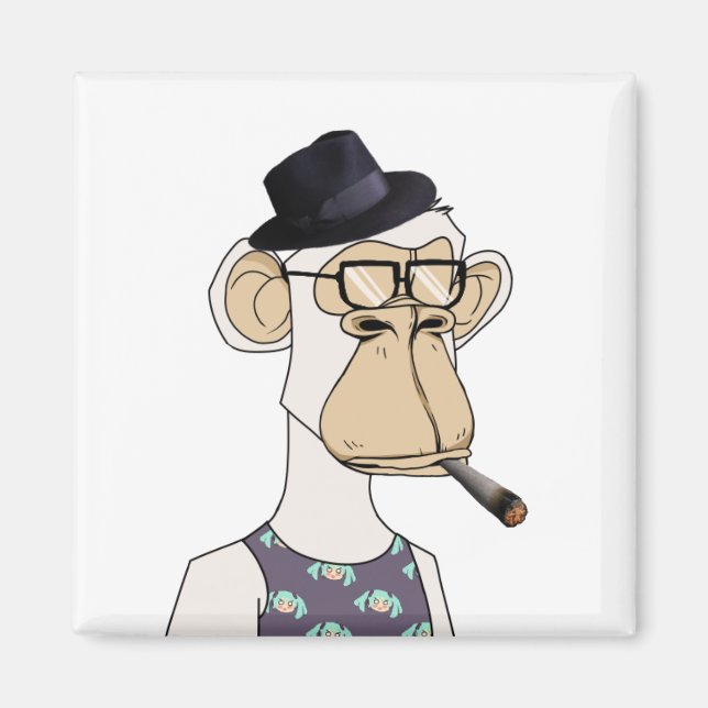 Imán mono aburrido (Frente)