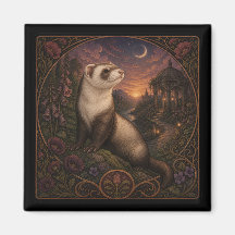 Mono adorable Art Nouveau