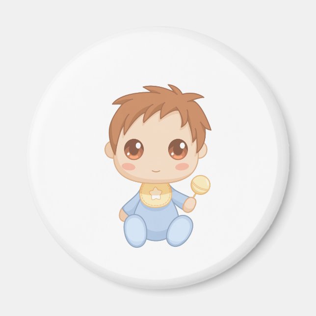 Imán Mono azul bebé (Frente)