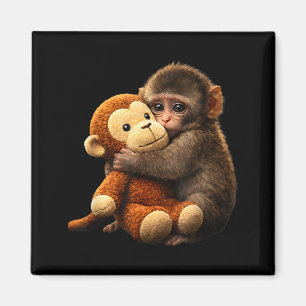 Imán Mono bebé puñetazo peluche mono lindo puñetazo pel