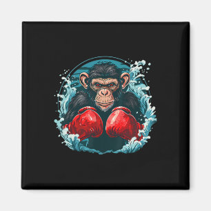 Imán Mono boxeador con guantes de boxeo kickboxing dive