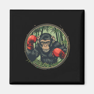 Imán Mono boxeador con guantes de boxeo Kickboxing dive