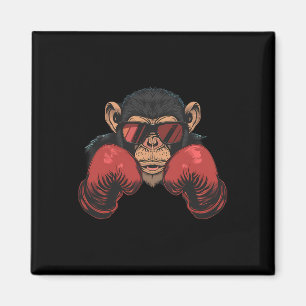 Imán Mono boxeador con guantes de boxeo kickboxing dive