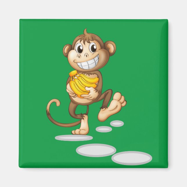 Imán mono feliz (Frente)