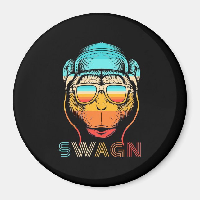 Imán Mono retro de Swagn (Frente)