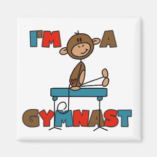 Imán Mono Soy un gimnasta