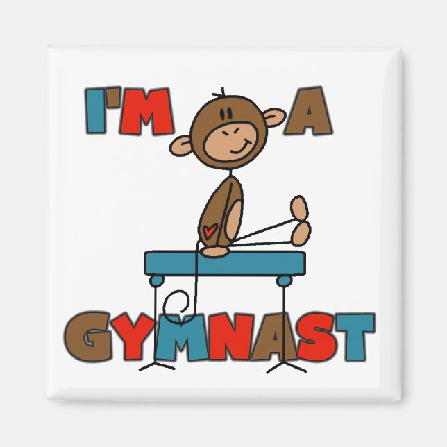Imán Mono Soy un gimnasta (Frente)