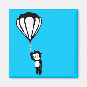 Imán mono volador: globo de aire caliente