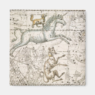 Imán Monoceros, "de un atlas celestial", pub. en 1822