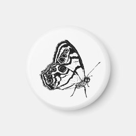 Imán Monochrome Butterfly