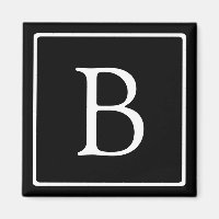 Monograma clásico simple | Texto negro con blanco