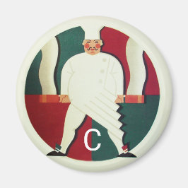 Imán Monograma culinario FIESTA DE COCINA CHEF RESTAURA