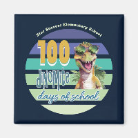 Monograma de dinosaurio de 100 días de escuela
