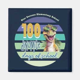 Imán Monograma de dinosaurio de 100 días de escuela