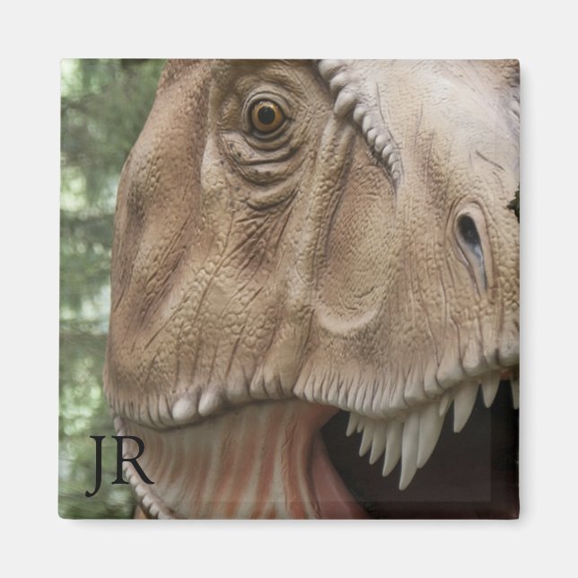 Imán Monograma de dinosaurio T Rex (Frente)