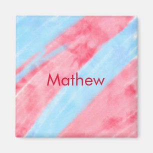 Imán monograma de letra inicial simple agrega tu nombre