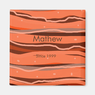 Imán monograma de letra inicial simple agregar nombre a