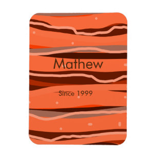 Imán monograma de letra inicial simple agregar nombre a