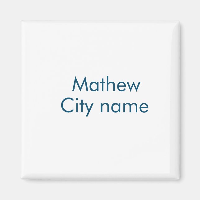 Imán monograma de letra inicial simple agregue su nombr (Frente)