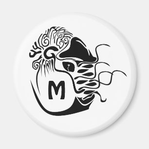 Imán Monograma de Nautilus Cromado Primitivo