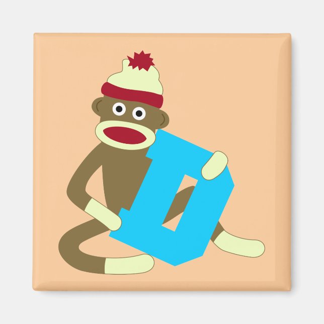 Imán Monograma de sock (Frente)