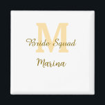 Imán monograma dorado de la fiesta de la boda simple de<br><div class="desc">diseño hermoso</div>