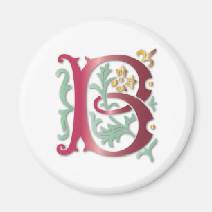 Imán Monograma Fleur-de-lis B