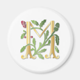 Imán Monograma Fleur-de-lis M